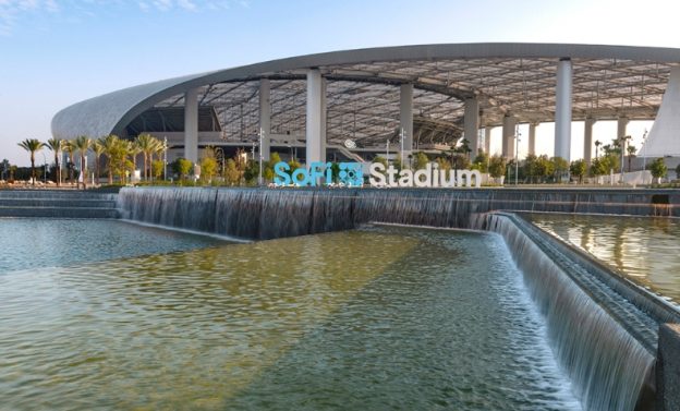 A body was found in a reservoir near a stadium in Los Angeles